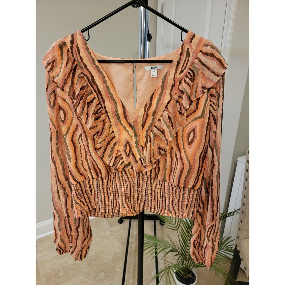 NWT Bar III Gorgeous Ruffle Blouse